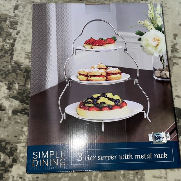 SIMPLE DINING 3 tier server with metal rack - Picture 1 of 6